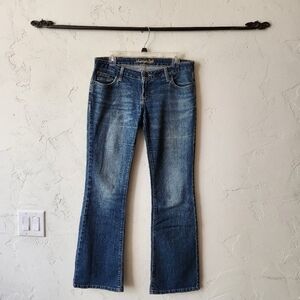 American Eagle Y2K Stretch Skinny Flare Low Rise Medium Wash Blue Jeans Size 8
